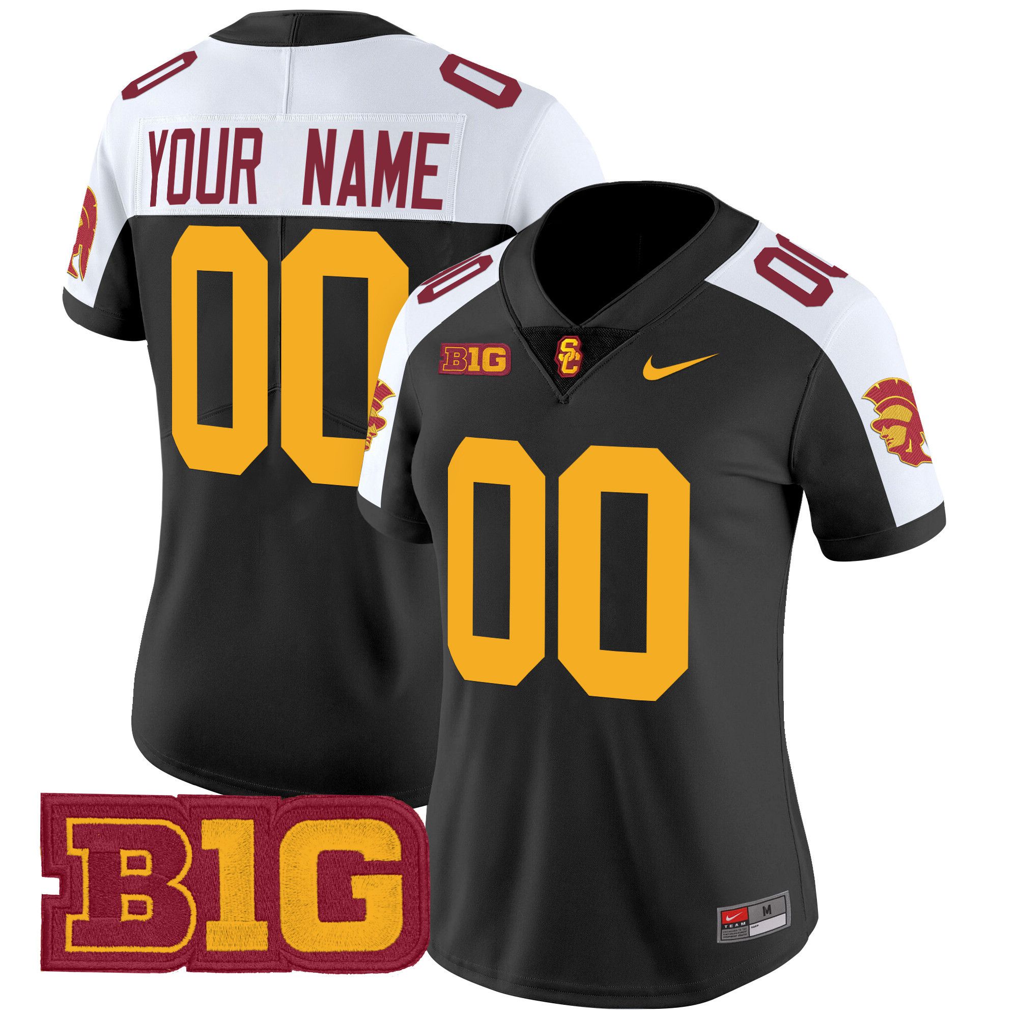 Women USC Trojans Black Nike 2024 Vapor Limited Custom NCAA Jersey